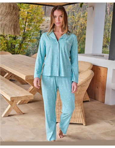 PIJAMA SRA MASSANA VERDE AGUA